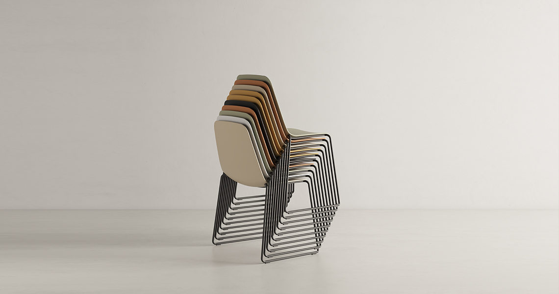 Silla Maarten plastic patín