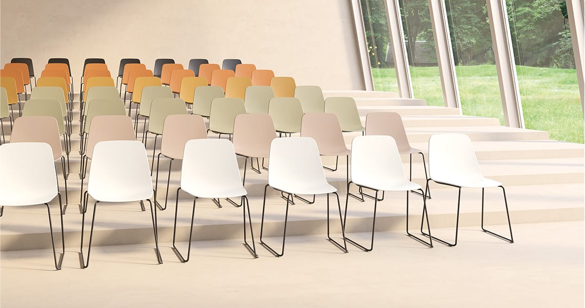 Silla Maarten plastic patín