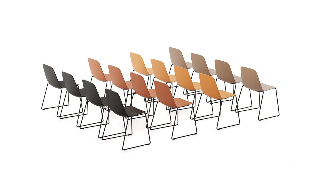 Silla Maarten plastic patín
