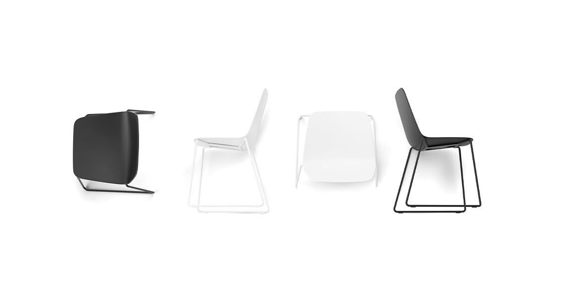 Silla Maarten plastic patín