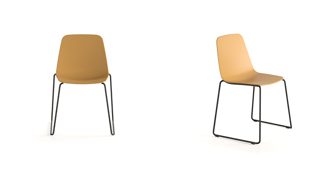 Silla Maarten plastic patín